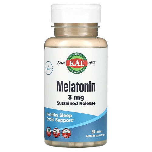 Мелатонин с витамином В6 KAL "Melatonin" с замедленным высвобождением ...