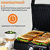 Електрогриль прижимний сендвічниця 2000 Вт двостороннє швидке нагрівання антипригарне покриття Sokany SK-204, фото 4