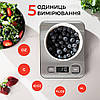 Ваги кухонні до 5 кг з плоскою платформою на батарейках, кулінарні ваги для зважування продуктів SF-2012, фото 6