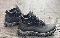 Ботинки мужские зимние кожаные черные 0126ЕМ