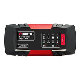 Зарядний пристрій 6/12 В, 2 А, 230 В, максимальна ємність акумуляторної батареї 1.2 - 60 А/г INTERTOOL AT-3022
