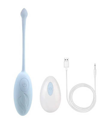 Віброяйце з для стимуляції точки G Flight of Fancy з пультом блакитне OLO