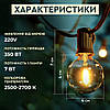 Гірлянда вулична в стилі ретро світлодіодна G40 на 20 LED ламп довжиною 10 метрів, фото 4