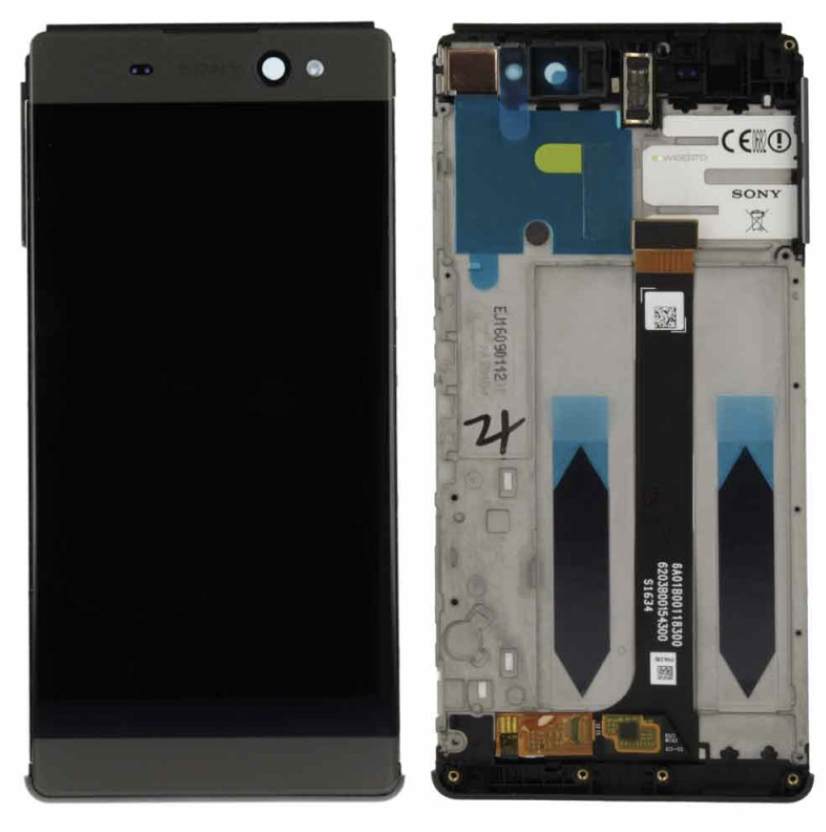 Дисплей (екран) для Sony F3211 Xperia XA Ultra/F3212/F3213/F3215/F3216 + тачскрин, сірий, Graphite Black, с