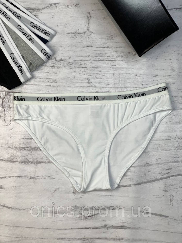 Трусы Женские Calvin Klein Carousel Белый (Слипы) wu018 хорошее качество - фото 1 - id-p2078419649