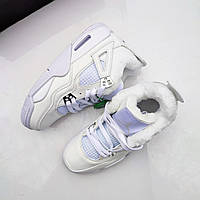 Зимові жіночі кросівки Nike Air Jordan 4 white білі хорошее качество Размер 36(22,5см)