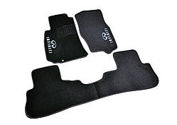 Ворсові килимки для Infiniti G35x Текстильні у салон авто (чорний) (StingrayUA.)