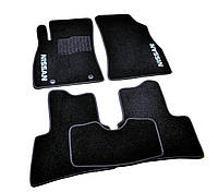 Ворсовые Nissan Almera Tino (чёрные) (StingrayUA) коврики текстильные в салон авто