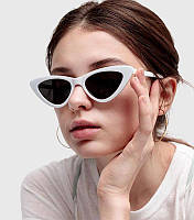 Солнцезащитные очки лисички женские Honey Fashion Accessories белые (7001)