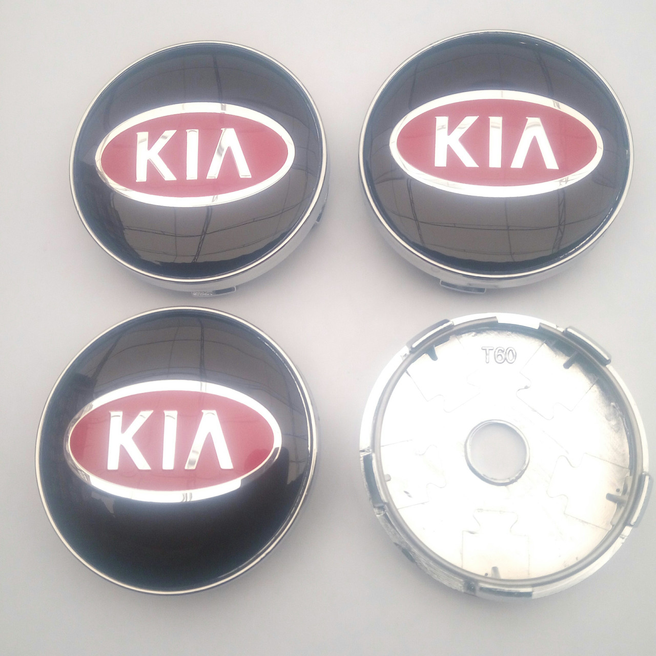 Ковпачки в диски Kia 56-60 мм червоні