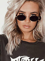 Овальные солнцезащитные очки женские Honey Fashion Accessories черные (7007)