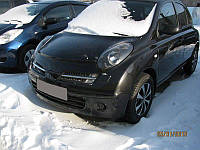 Мухобойка Nissan Micra (K12) (2003-2010) (VT-52) Дефлектор капота накладка