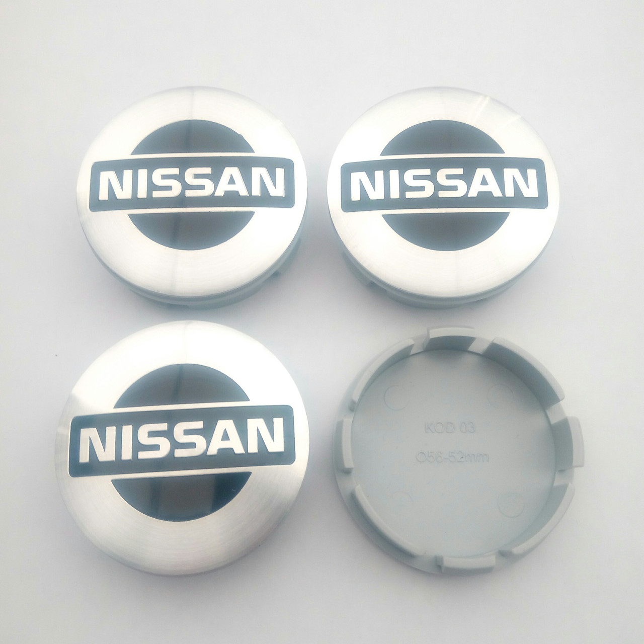 Ковпачки в диски Nissan 52-56 мм сірі