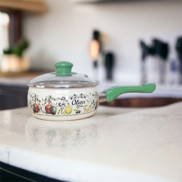 Ківш емальований 1.85 л 2821 Маслини Меtalac 197859, фото 1