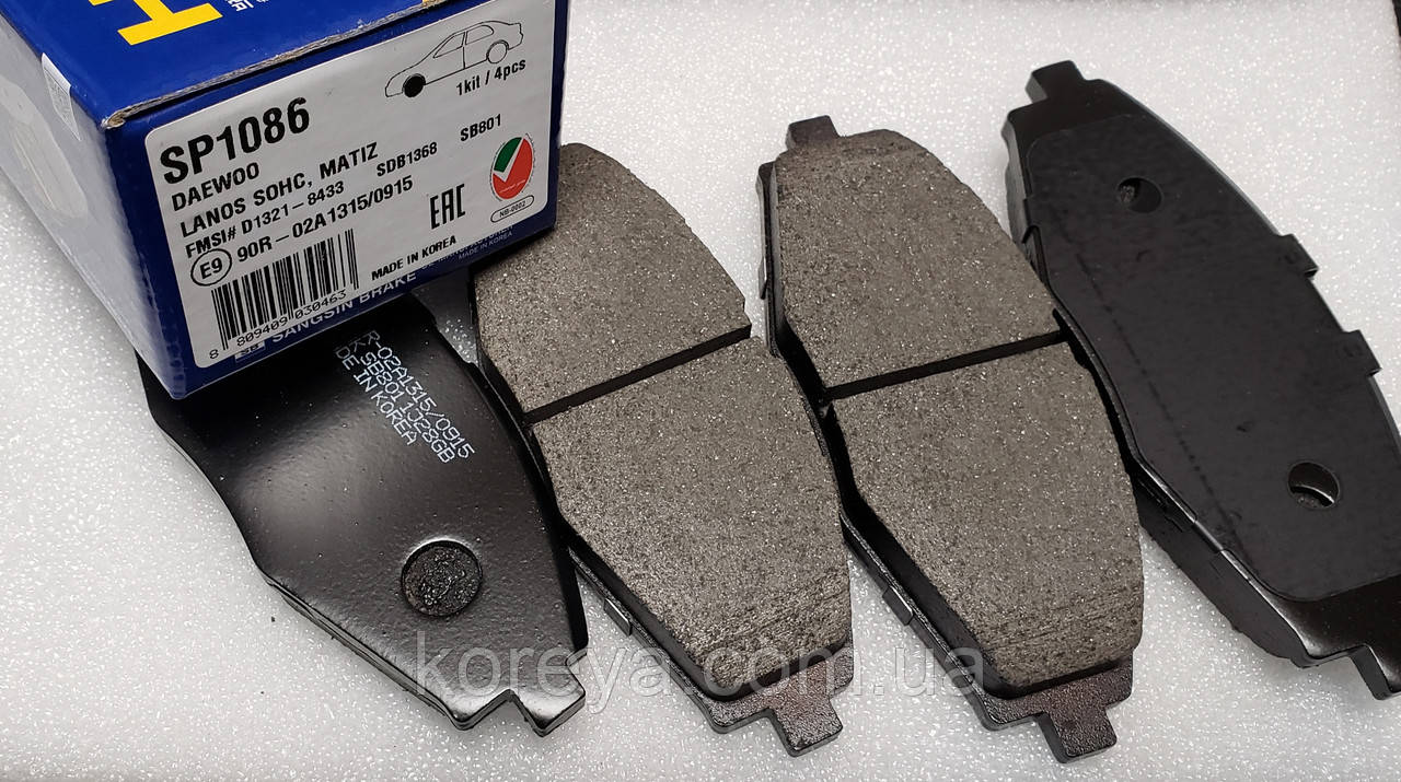 Гальмівні колодки Ланос 1.5 Сенс Матиз Hi-Q Корея SP1086, фото 1