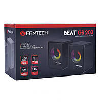 Комп'ютерні колонки Fantech GS203 Beat RGB підсвічування динаміки 45 мм і загальною потужністю 6Вт,