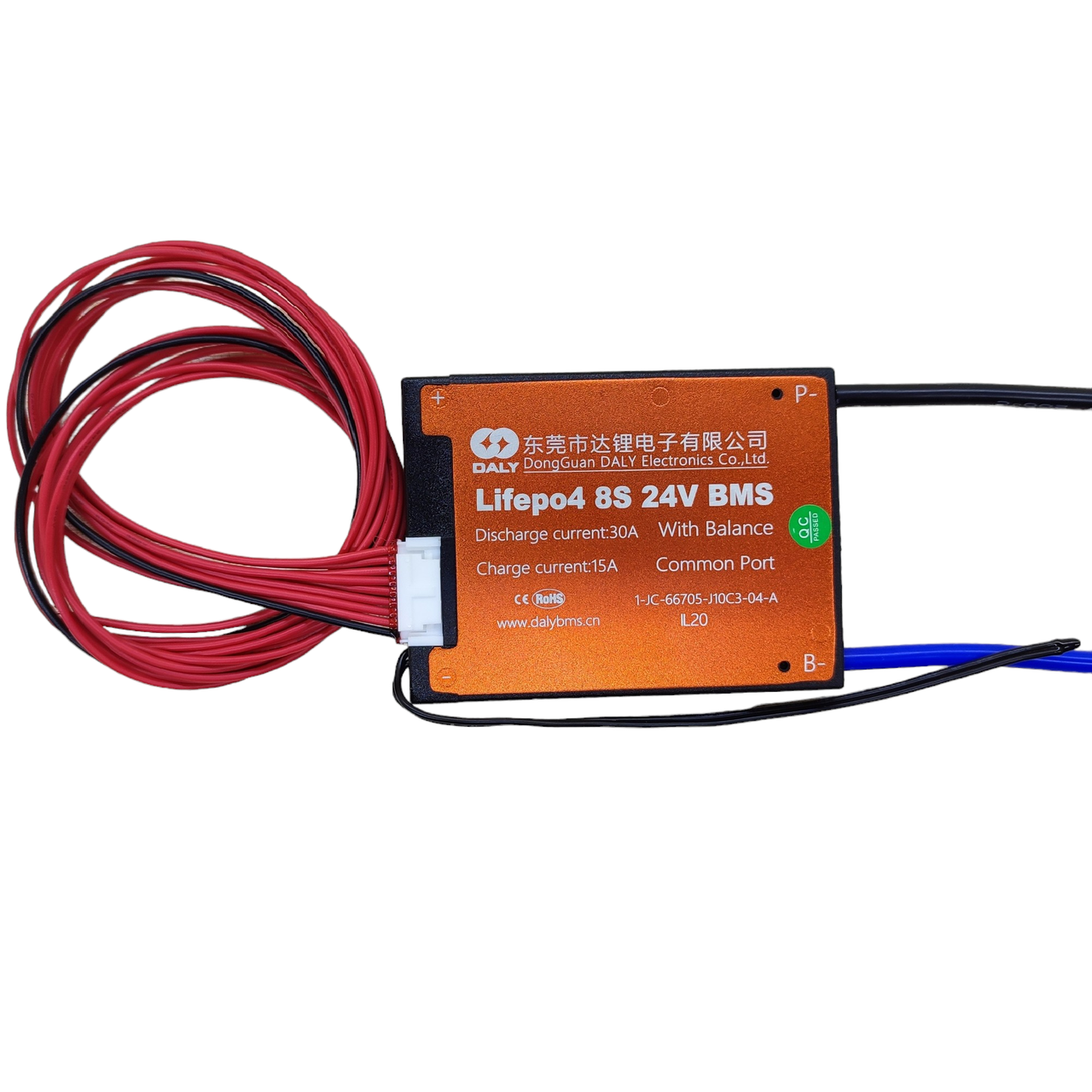 Плата BMS Daly 8S 24 В 30 А для LiFePO4 акумуляторів