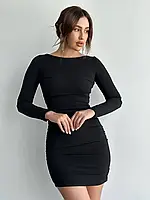 Женское облегающее платье, классическое женское платье, черное платье в обтяжку
