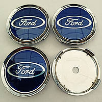 Ковпачки в диски Ford 70-74 мм сині