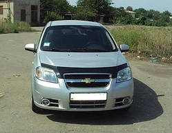 Дефлектор капота для Chevrolet Aveo (седан) (2003-2006) (VT-52)