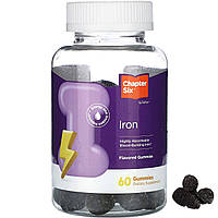 Chapter Six железо со вкусом винограда 60 жевательных мармеладок iron grape 60 gummies