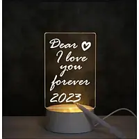 Настольная лампа Infinity Note Board Creative LED Night Light Transparent