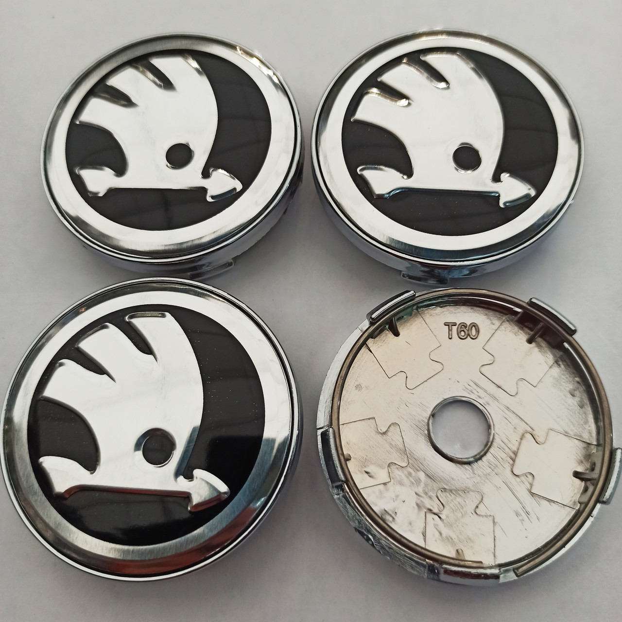 Ковпачки диски Skoda 56-60 мм чорні