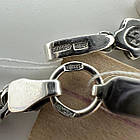 Срібний оригінальний хрестик та ланцюжок бісмарк комплект 925 проби чорніння, фото 8