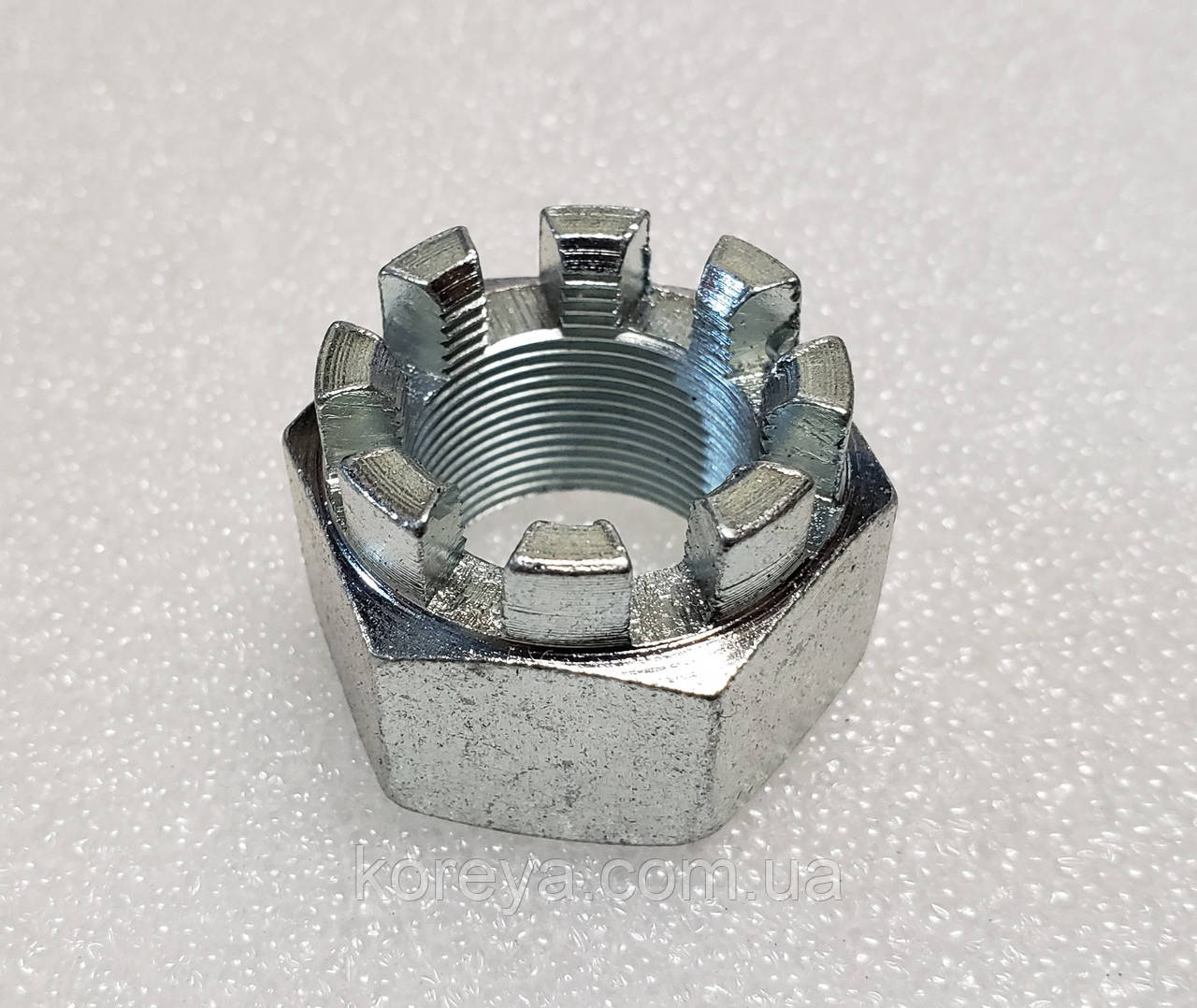 Гайка ступична під шплінтів Ланос із дрібною різзю (корончаста) 90105309 PYUNGHWA, фото 1
