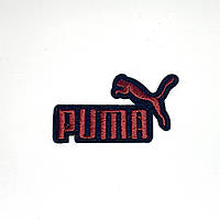 Нашивка термо Puma Пума 40х70 мм (бордовая)