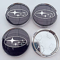 Ковпачки в диски Subaru 58*63 мм чорні