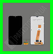 Дисплей Samsung A015 A01 2019 / M015 M01 2020 із сенсором, вузький конектор, чорний (оригінальні комплектуючі)