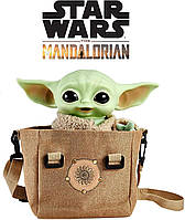 УЦІНКА! Малюк Йода Дитя Грогу в дорожній сумці Зоряні війни Мандалорец Mattel Star Wars The Child Plush Toy Grogu HBX33