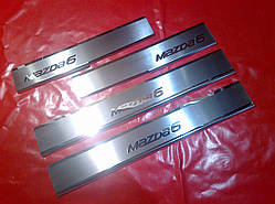 Накладки на пороги преміум Mazda 6 2013+