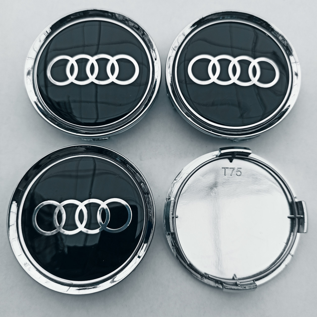 Ковпачки в диски Audi 70*74 мм чорні