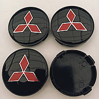 Ковпачки в диски Mitsubishi 55-59 мм червоні