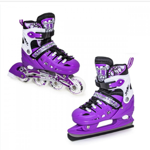 Дитячі регулювальні ролики-ковзани Scale Sports Violet 2098091463-L 2в1 розмір 38-41 (фіолетовий), фото 1