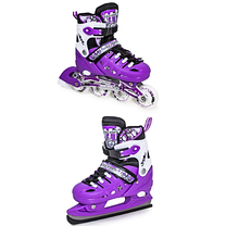 Дитячі регулювальні ролики-ковзани Scale Sports Violet 2098091463-L 2в1 розмір 38-41 (фіолетовий), фото 5