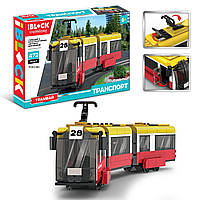 Конструктор пластиковый Трамвай Городской транспорт Электричка поезд Lego 472 дет iBlock Lego 46*28,5*6,4 см