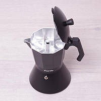 Кофеварка гейзерная из алюминия с широким индукционным дном на 450 мл Kamille a2513 Отличное качество