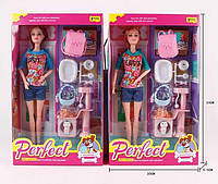 Кукла LY 66-3 2 види, висота 30 см, суглоби на шарнірах, 3 фігурки улюбленців, аксесуари для них, зйомне