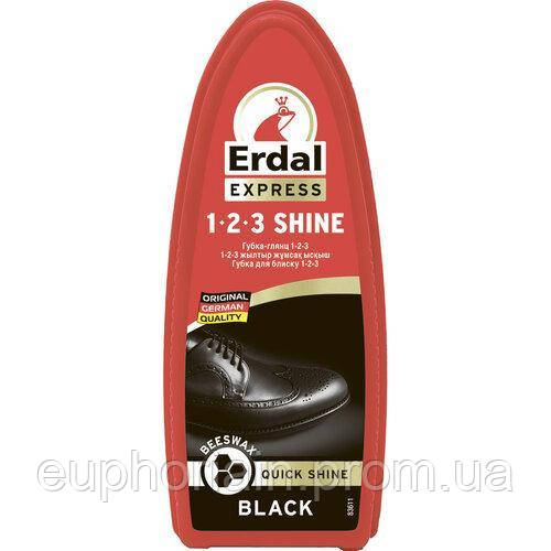 Губка для блеска Erdal Extra Shine Black Черная 4001499160738 50 г Отличное качество - фото 1 - id-p2078546398