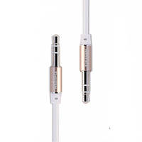 Audio кабель AUX RM-L200 3.5 miniJack male to male 2.0 м white Remax 320101 Отличное качество