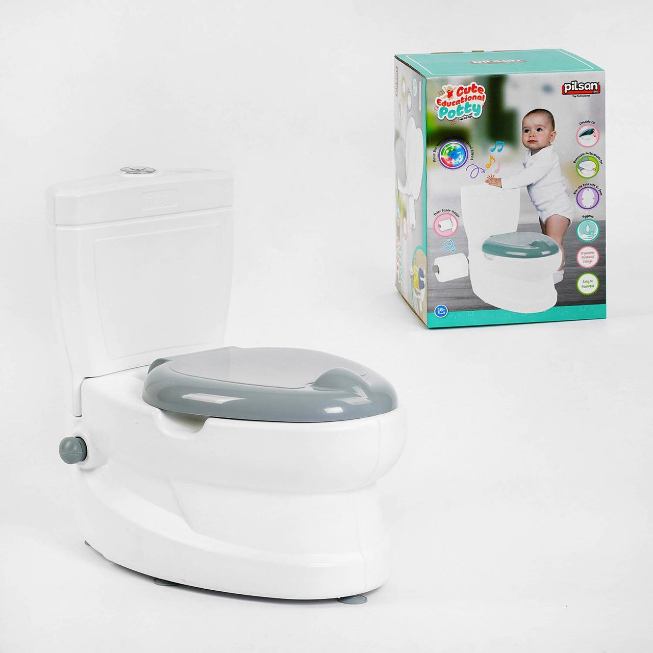 Дитячий горщик унітаз 07-559 Pilsan звуки води підсвічування кнопки, фото 1