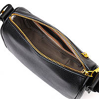 Современная сумка на плечо кросс-боди из натуральной кожи 22127 Vintage Черная хорошее качество