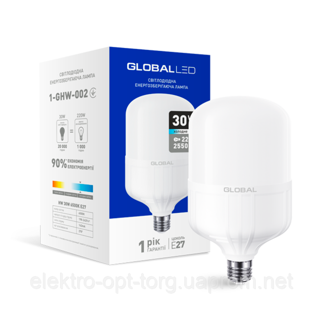 Лампа LED 30W E27 1-GHW-002