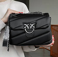 Pinko Puff Black Logo Bag 25x19x11 женские сумочки и клатчи хорошее качество