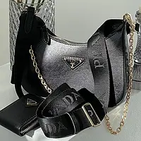 Prada Re-Edition 2005 Black Saffiano Leather Bag 23 х 18 х 6 см гарна якість жіночі сумочки та клатчі