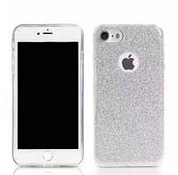 Силиконовый чехол Glitter для iPhone 7 серебро Remax 700201 Отличное качество