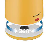 Чайник электрический Aurora 3407AU 2 л желтый Отличное качество